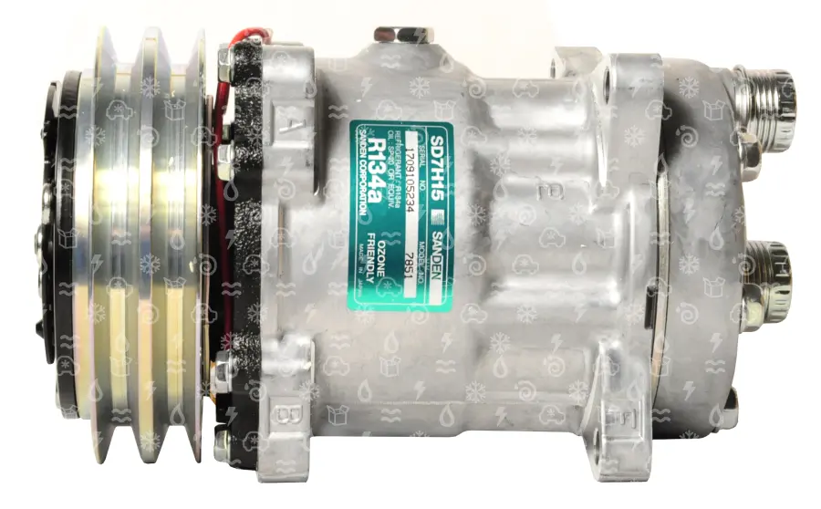 kompresor UNI SANDEN 7H15, řemenice 132 mm - 2GA, 12V, připojení H /22227